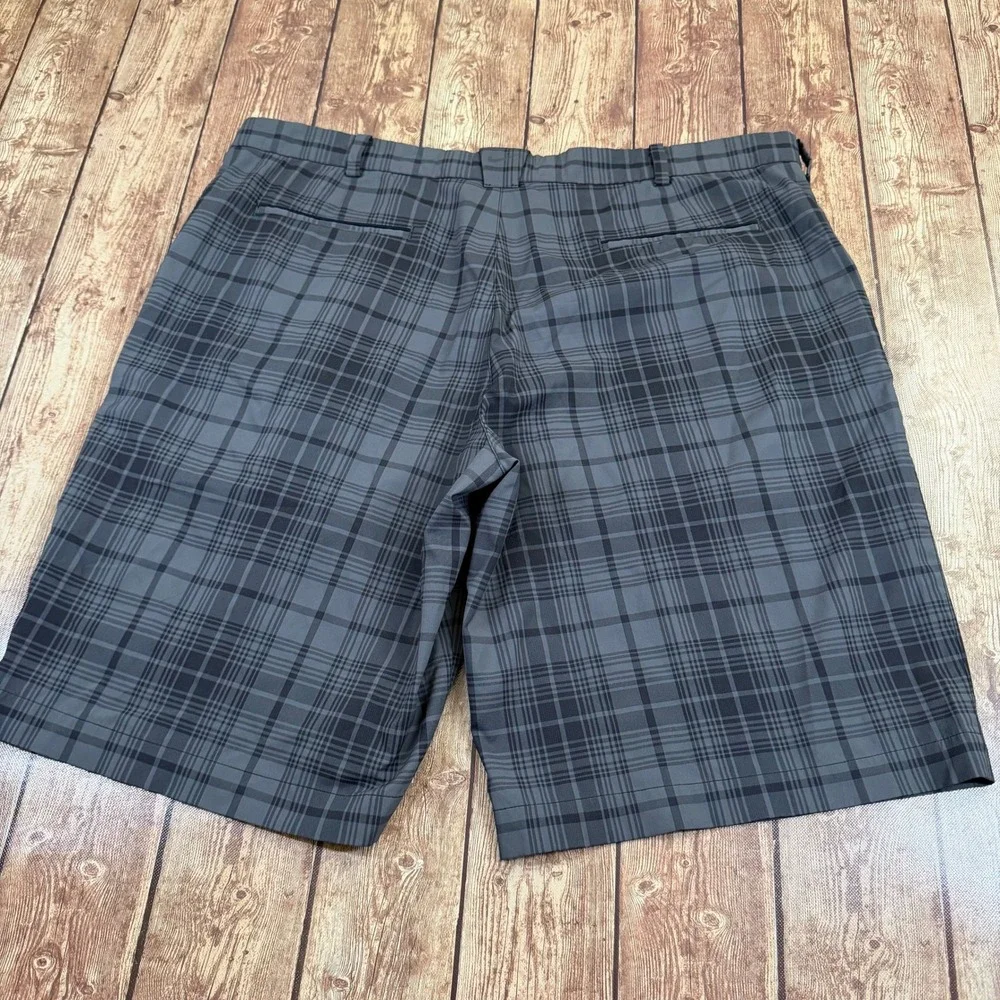 Nike Tour Performance Golf Shorts Mens 40 Gray Plaid Dri Fit Activewear